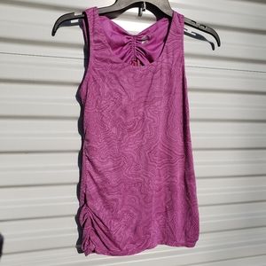 Merrell sundial open back ruched sides tank top